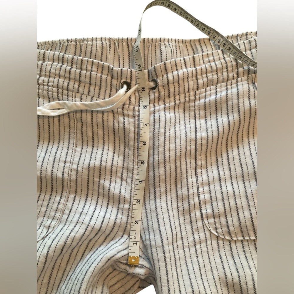 Athleta 100% Linen Herringbone Striped Pants. Size 14. - Picture 8 of 14